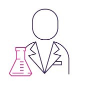 Person with flask icon